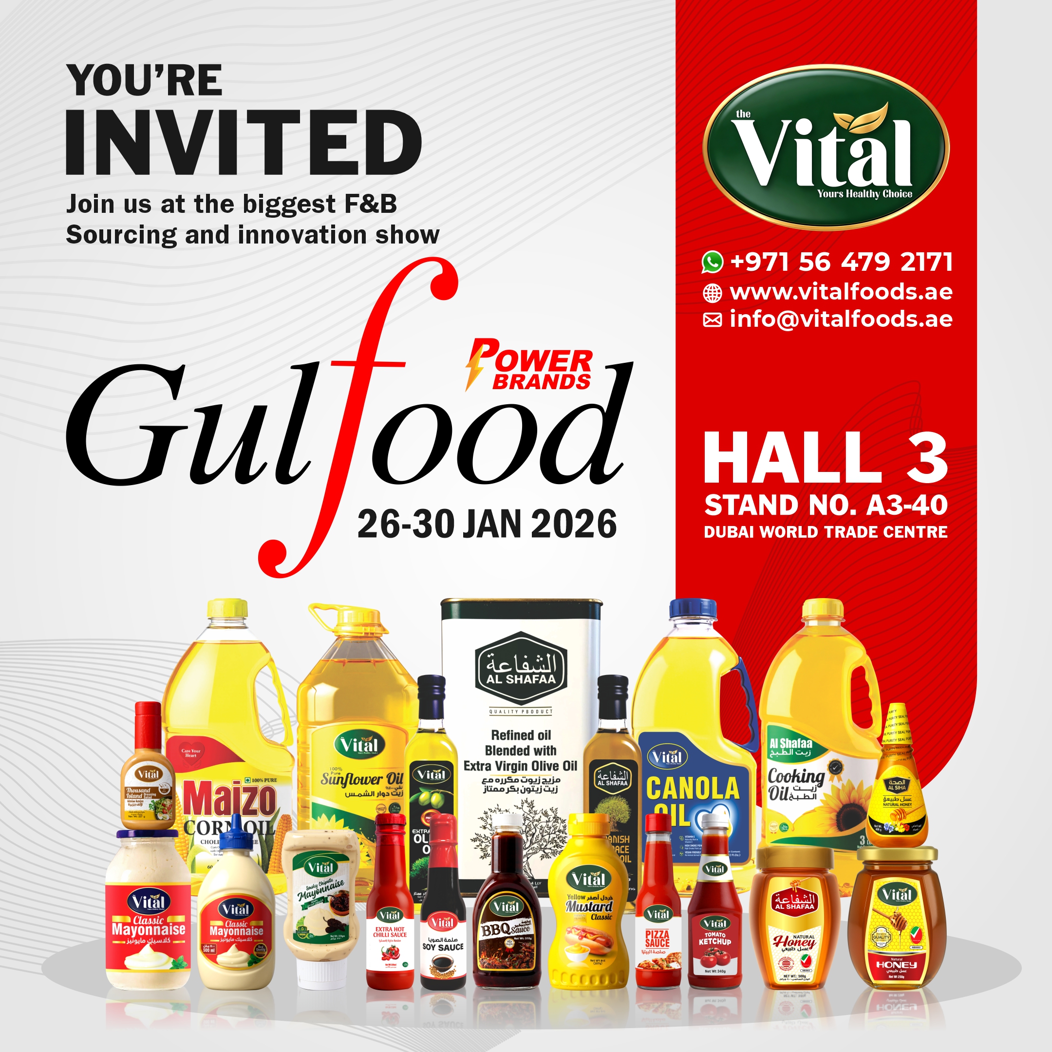 Read more about the article Lets meet at Gulfood 2026 with full range of prodcuts